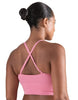 Ladies Seamless Pink Adjustable Multiway Straps Removeable Pads Longer Line Crop Top Style Created With Plant Based Tencel™ Ultra Soft Bralette