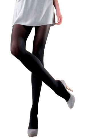 Ladies Gorgeous Black Deluxe 60 Den Microfiber Opaque Tights Sheer To Waist